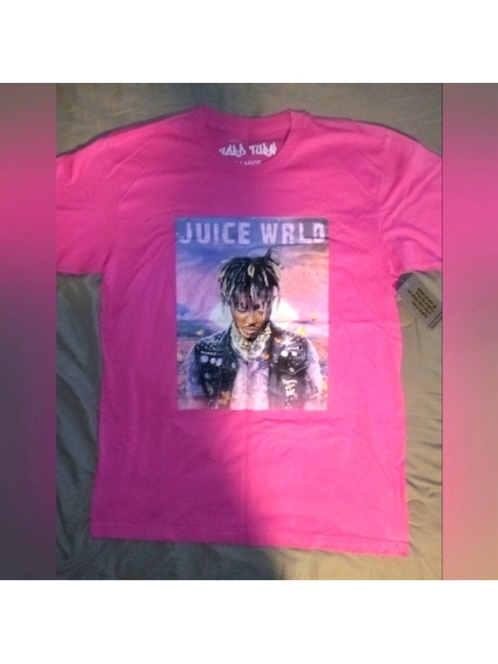 Juice WRLD Graphic Tee Short Sleeve Juice World Pink T Shirt Men’s XL NWT